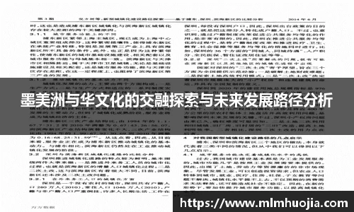 墨美洲与华文化的交融探索与未来发展路径分析